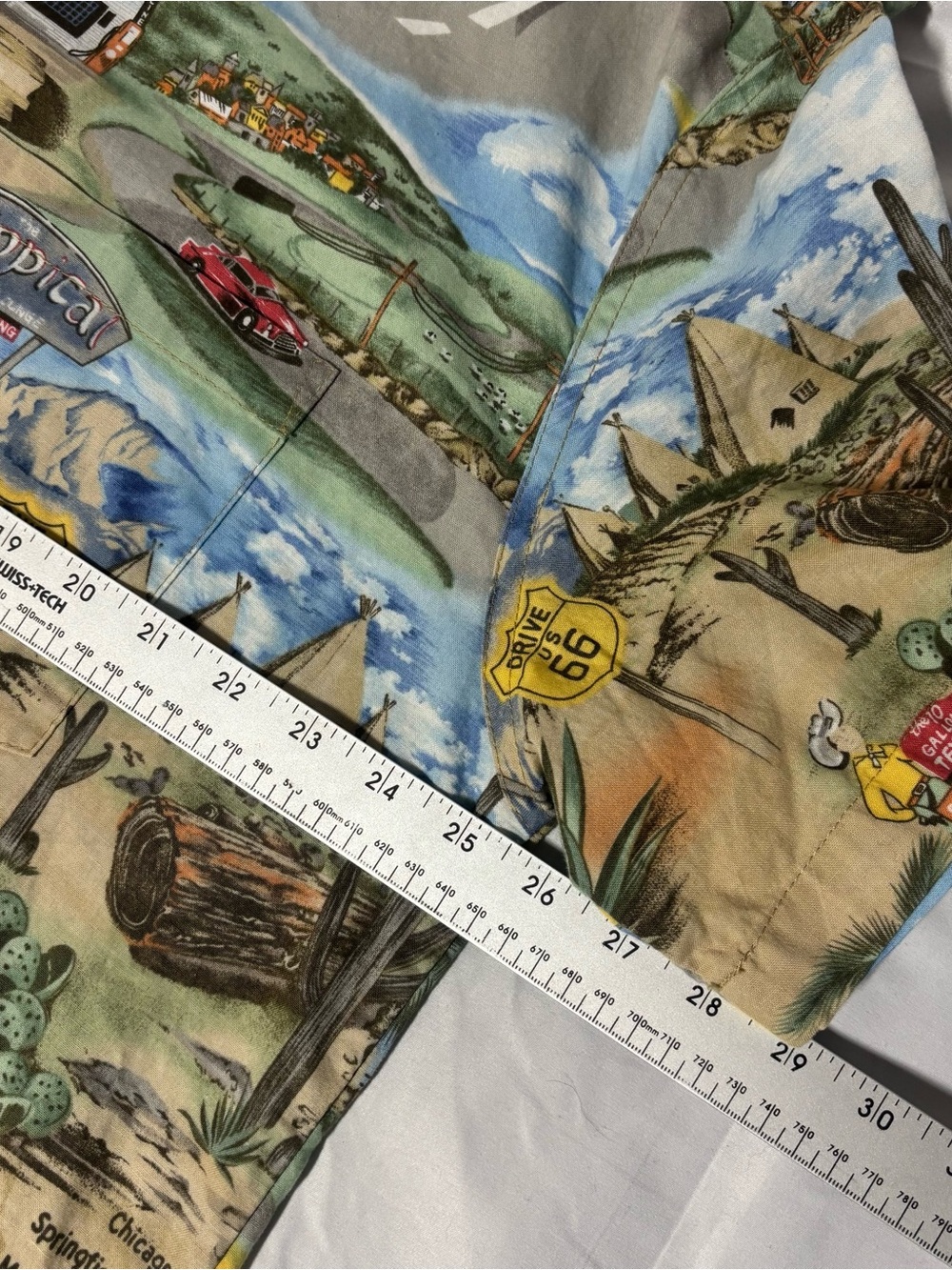 Vintage High Seas Trading Co Route 66 Hawaiian Shirt Made in USA Large - Picture 10 of 11
